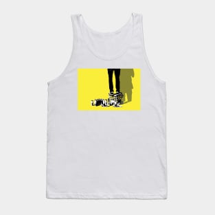 Street Artist on Yellow Tank Top